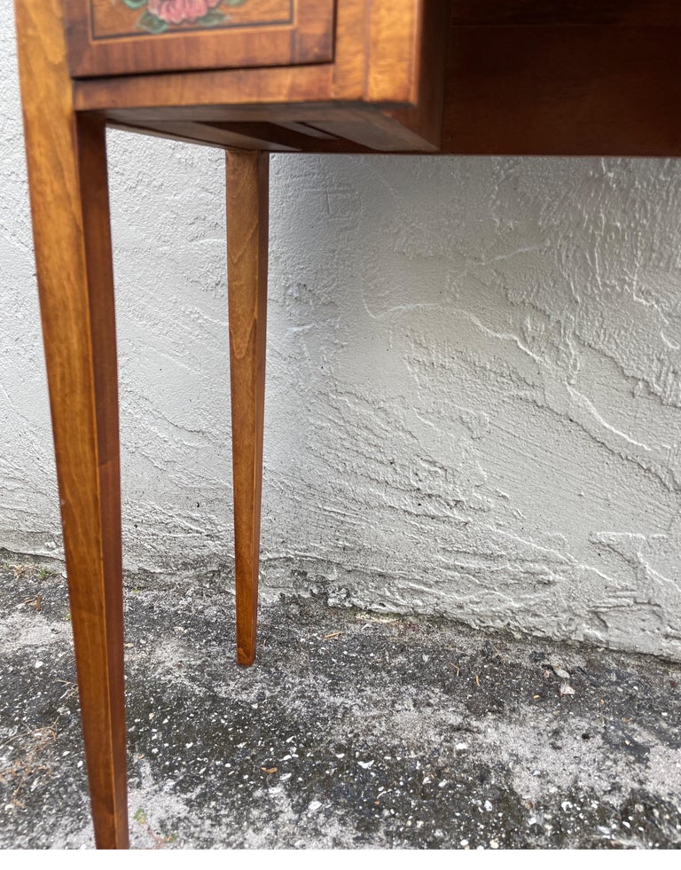 Adams Style Kneehole Side Table For Sale at 1stDibs