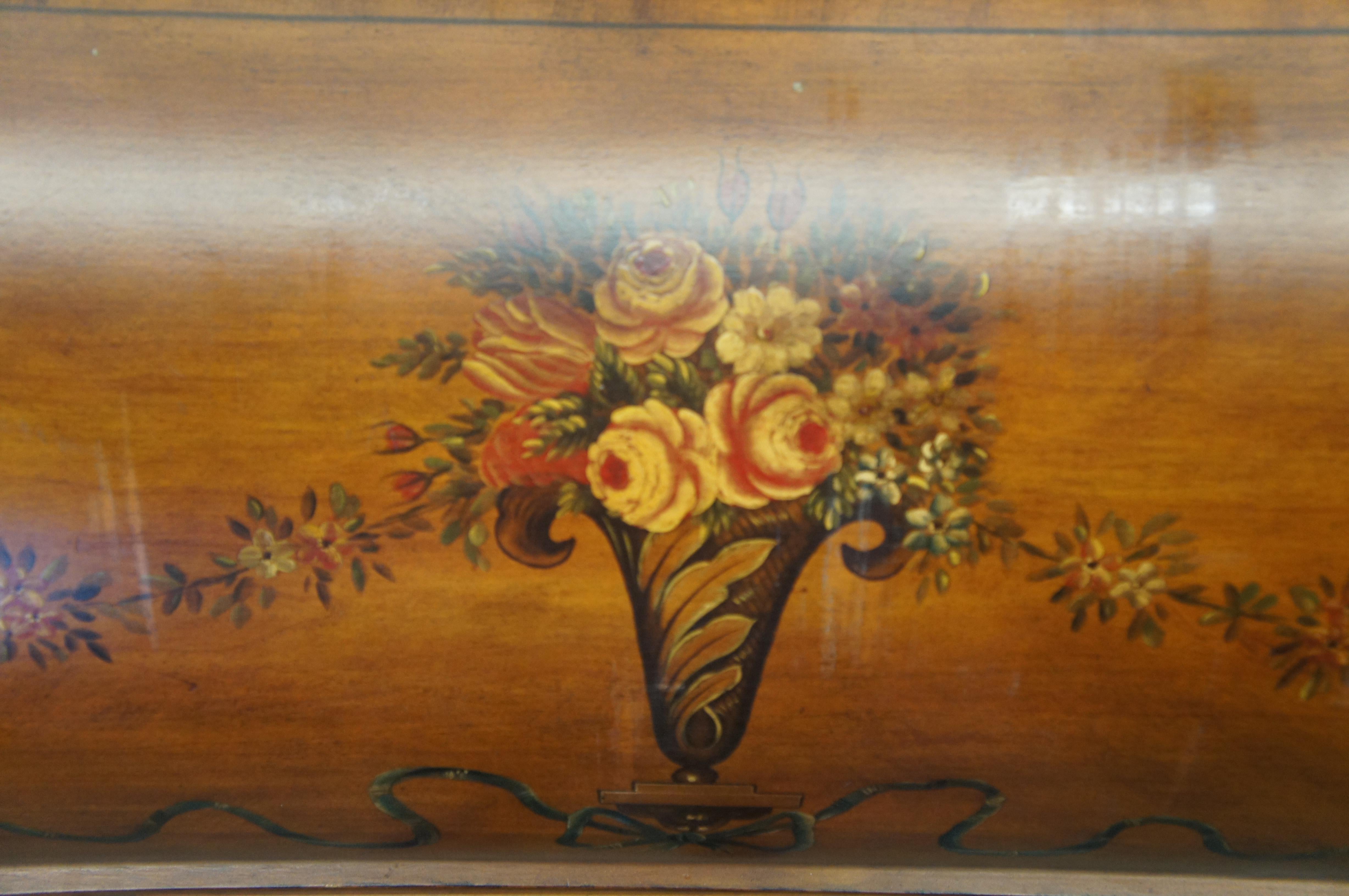 Escritorio de caoba de medio cilindro estilo Adams Escritorio de secretaria Conejera Curio 92 en Bastante bueno estado para la venta en Dayton, OH