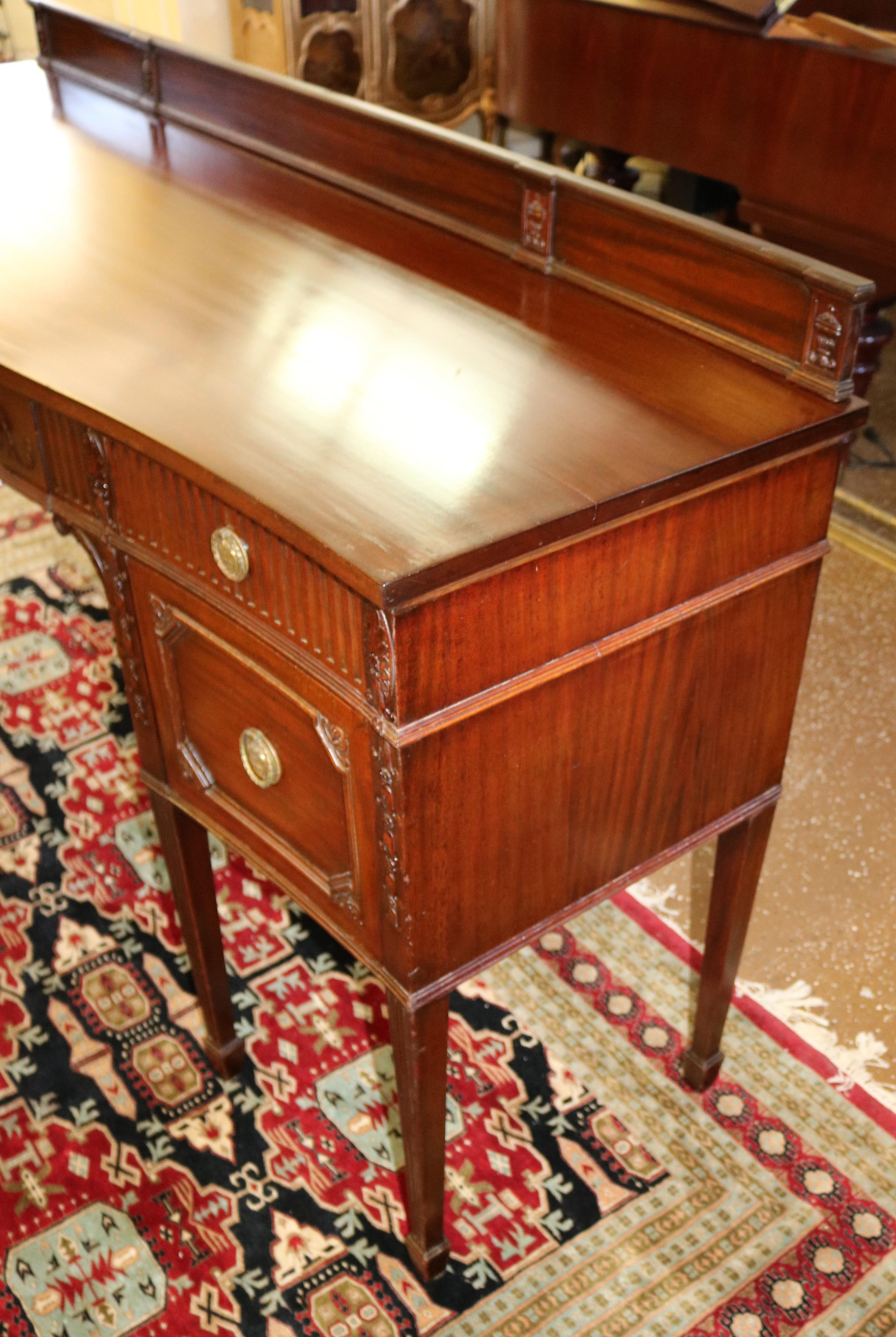 Mid-20th Century Adams Style Mahogany Sideboard Server Buffet Made in Boston Circa 1940's