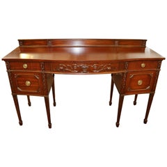 Adams Style Mahogany Sideboard Server Buffet Made in Boston Circa 1940's