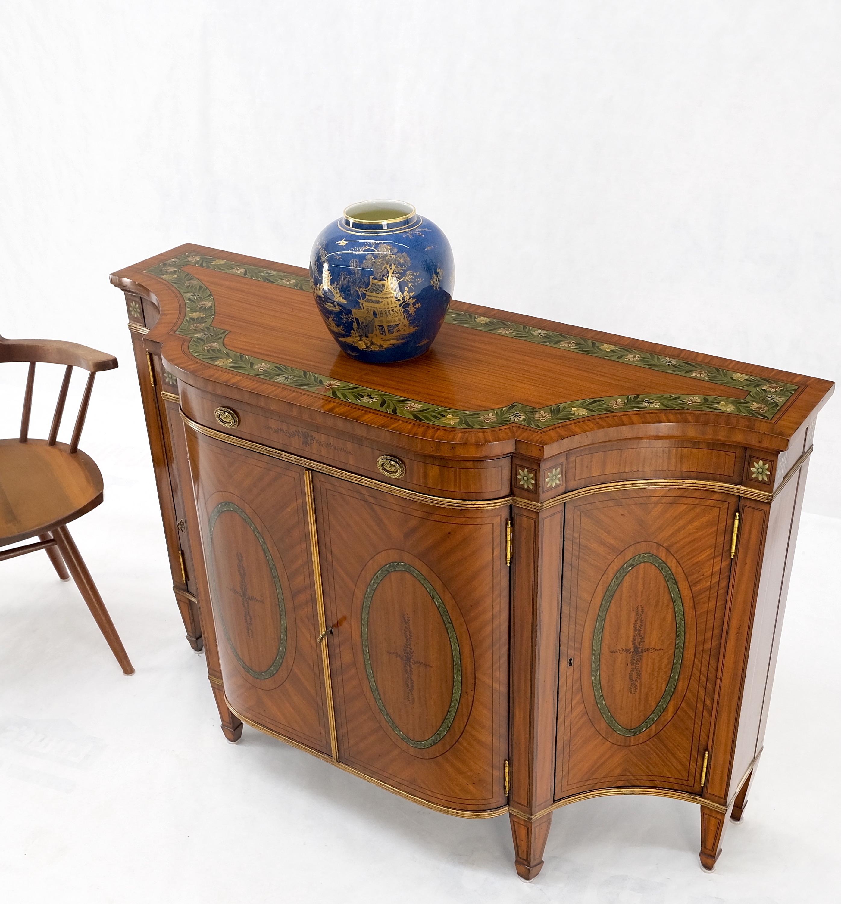 ¡Estilo Adams Pintura Decorado Aparador Credenza Armario Dos Puertas Madera Satinada MINT! en venta 6