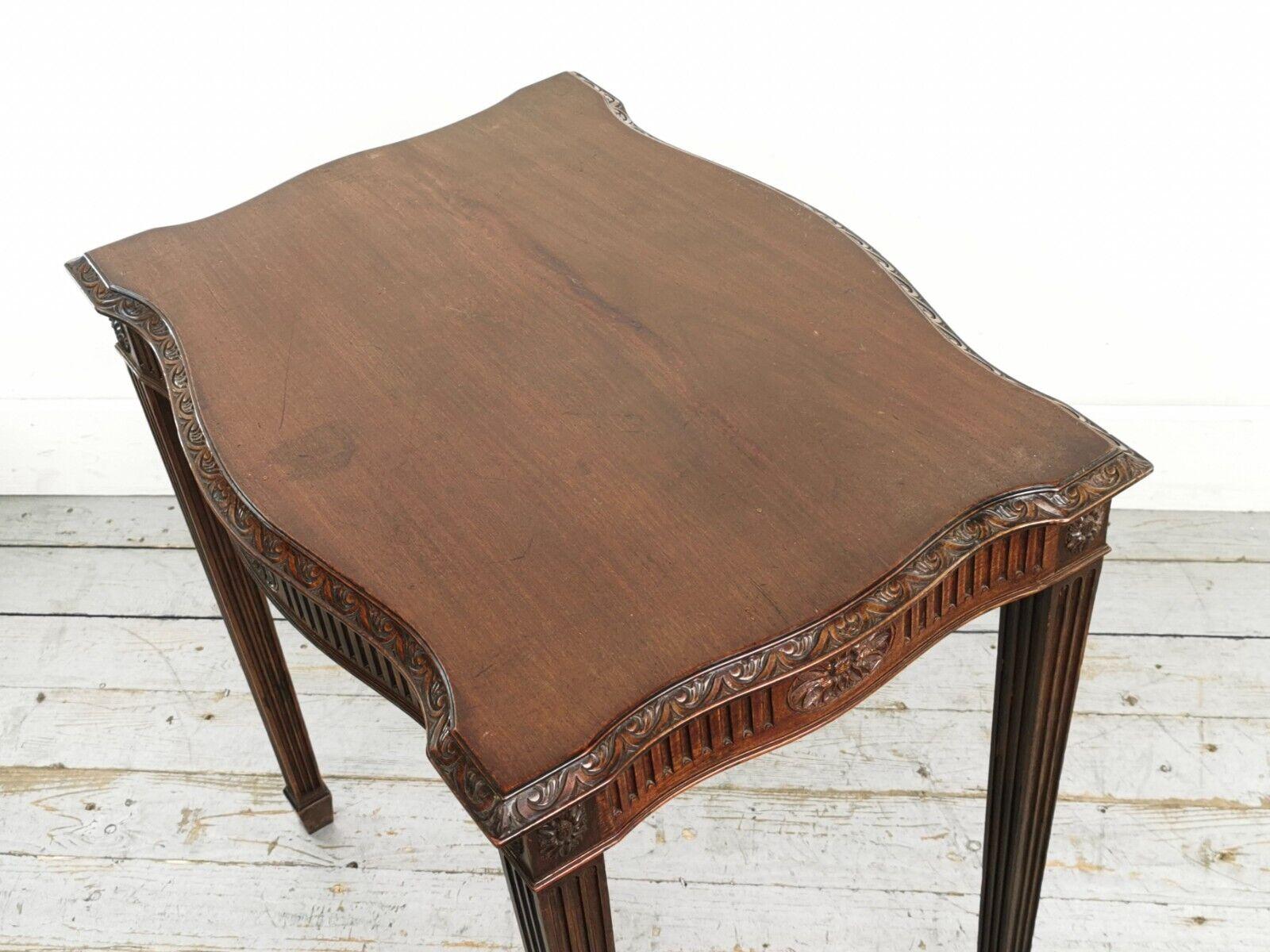 Mahogany Late 19th Century Antique Adam Style Occasional Side Table For Sale