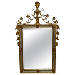 Adams Style Wall / Console / Pier Mirror, Giltwood, Floral Motif