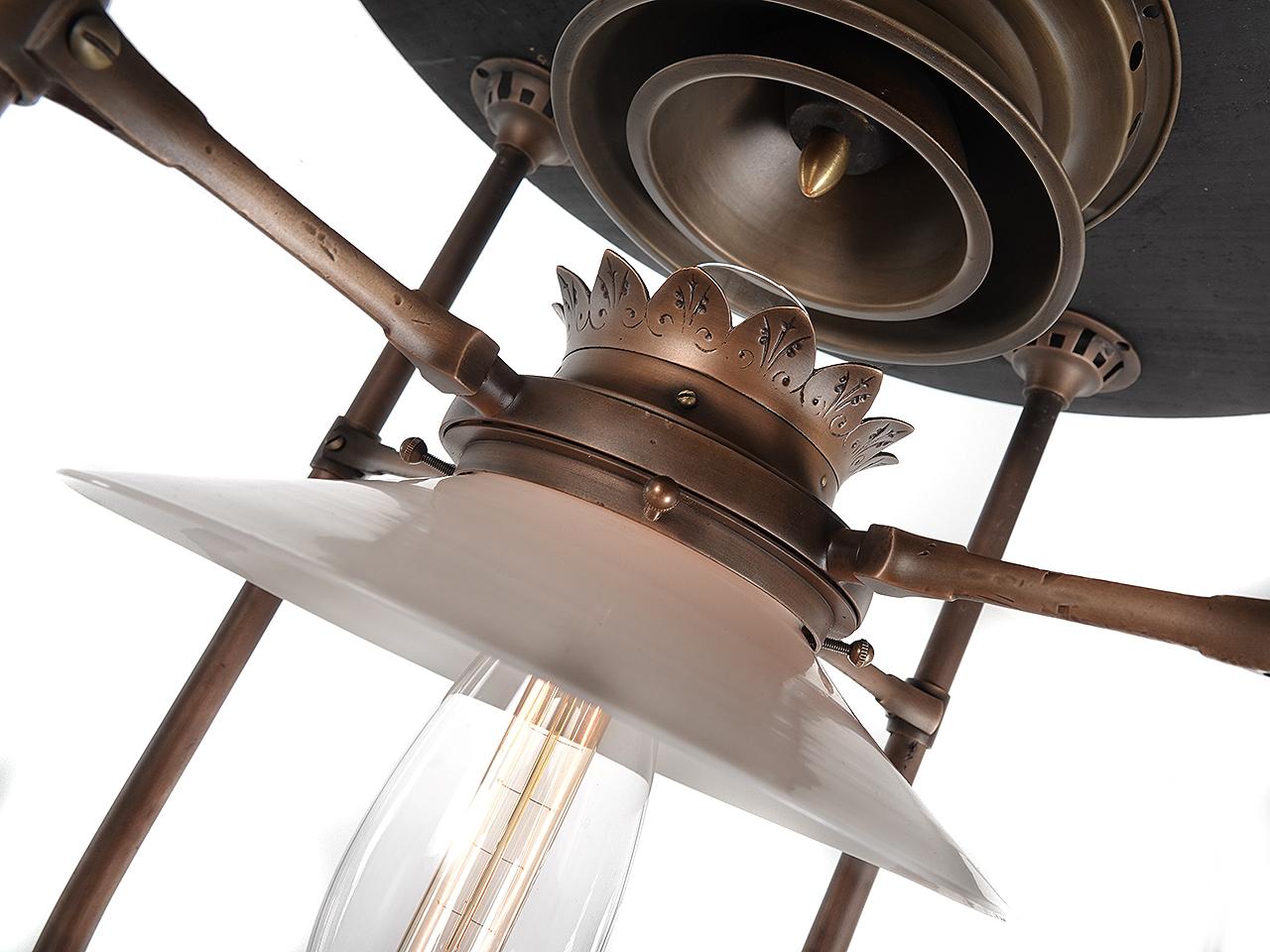 American Adams & Westlake No.207 Railroad Center Lamp For Sale