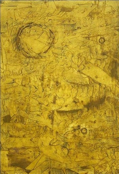 Adan Paredes, ¨Untitled¨, 2020, Collagraph, 42.5x29.1 in