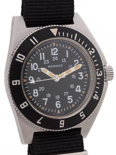 Gallet Stainless Steel Adanac Military Quartz Wristwatch, circa 1986