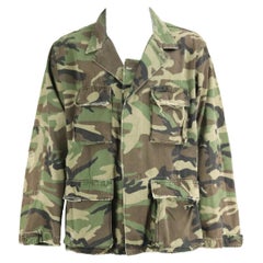 Used Adaptation Men's Appliquéd Camouflage Print Cotton Jacket Xlarge