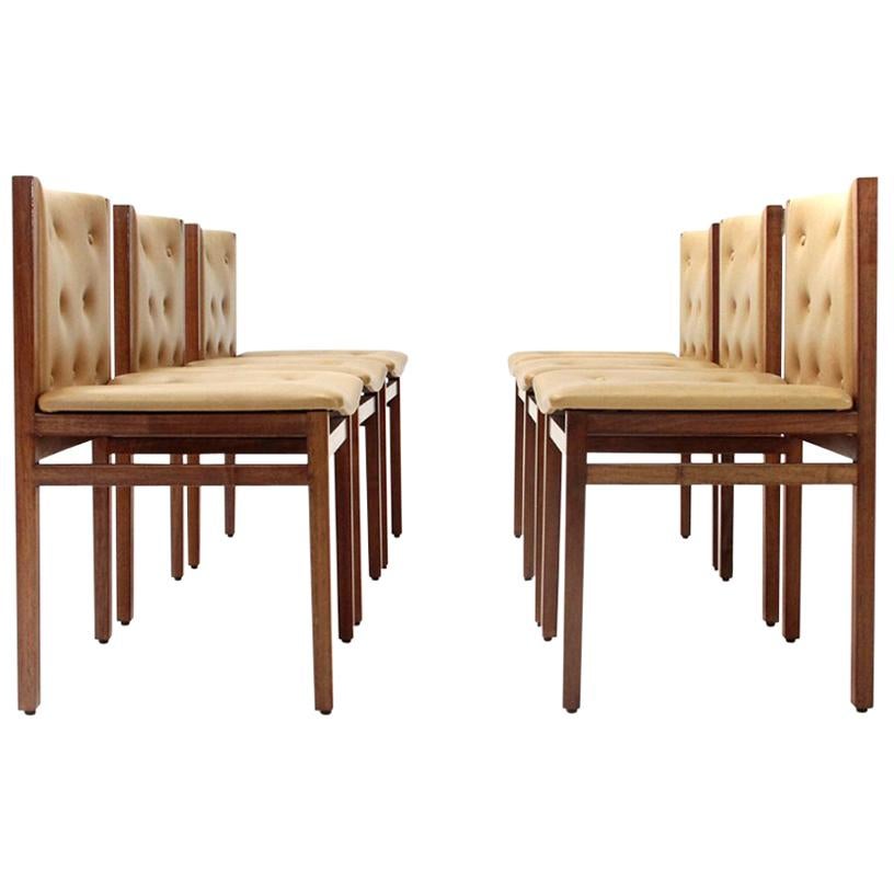 Added Dining Chairs by Tito Agnoli for La Linea, 1960s, Set of Six