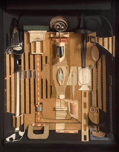 Petite église noire à rayures