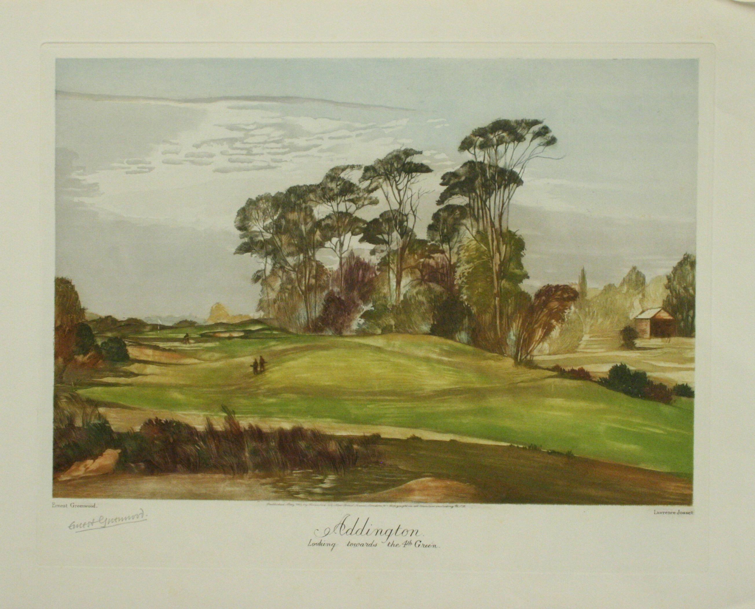 Sporting Art Addington Golf Club, Towards 4th Green, Ernest Greenwood