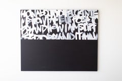art contemporain abstrait:: art abstrait en noir et blanc : « It just Happened »