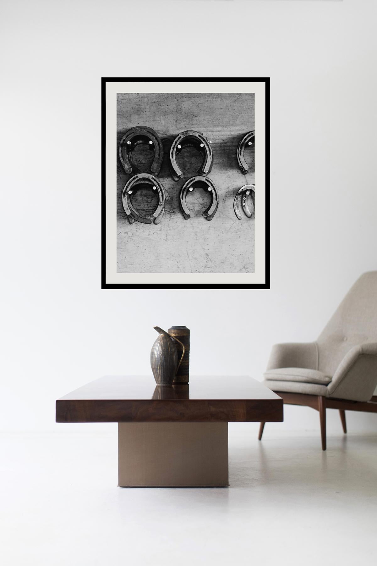 Black and White Photography, Horse Photography, Western Art-Shoe Store 0217 - Print by Addison Jones