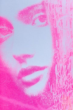 "Sparkling Rosé", Modern Pop Art Painting in Pink, 2022