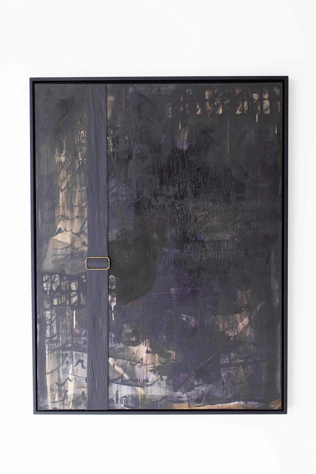 "Tethered Ash", peinture d'art contemporain, 2022 - Mixed Media Art de Addison Jones