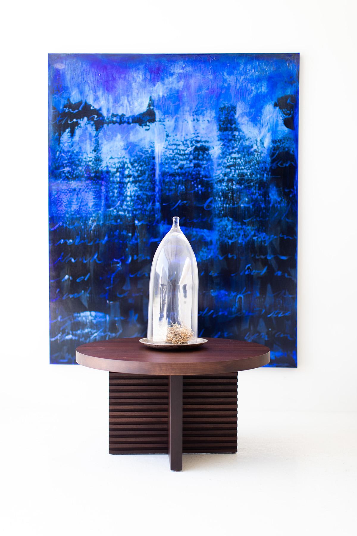 "Unlocked in the spirit", contemporary blue painting