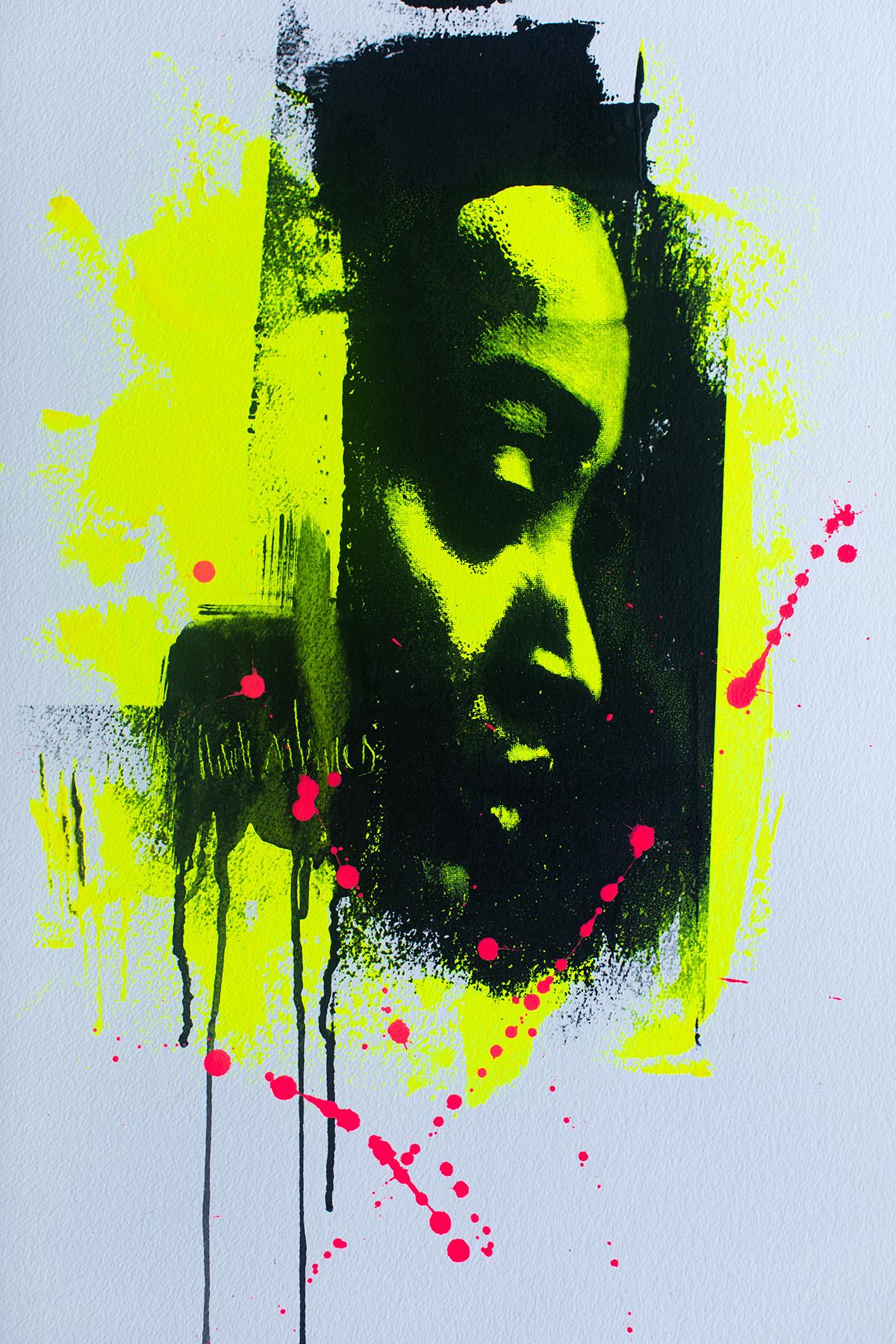 Addison Jones Portrait Painting - Addisonjones artwork, Luminos Illusion neon pop art