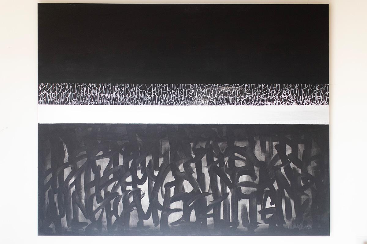Addisonjones painting, Working in the Lines abstract painting 3