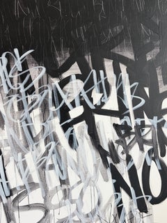 Black and white artwork, contemporary art, grafitti art