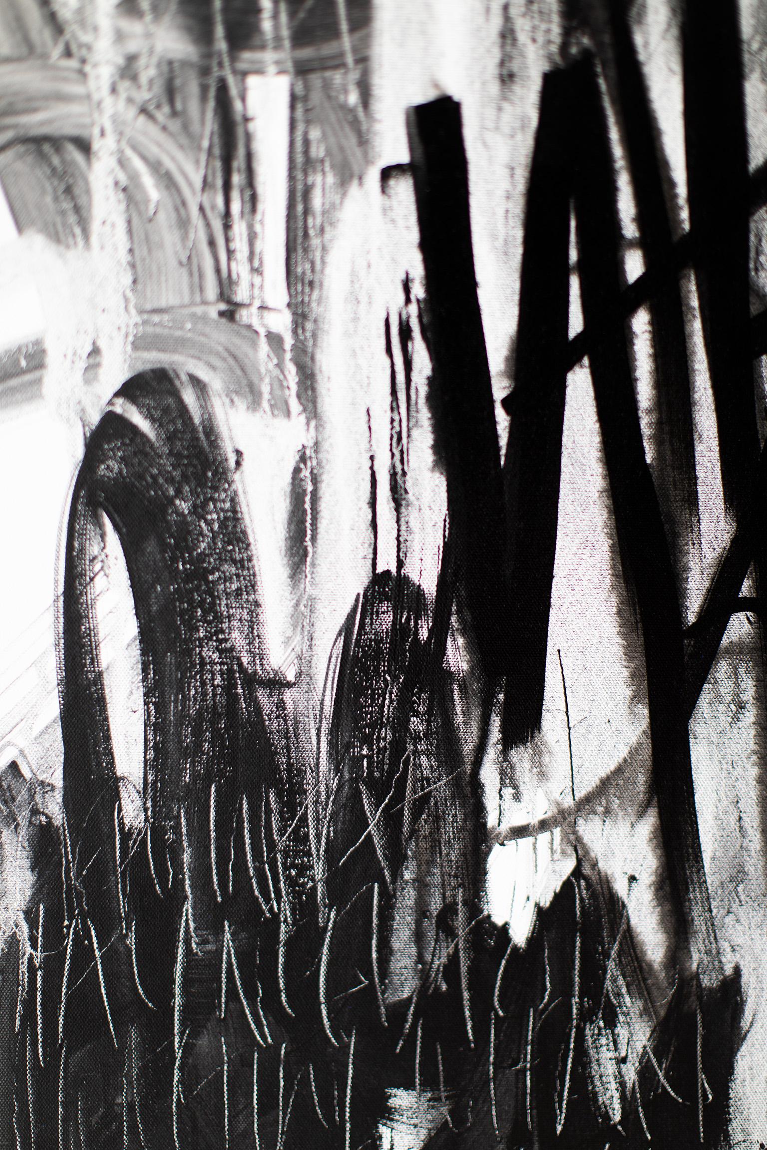 Contemporary Art, Black and White Painting, Graffiti Art-What For Sale 10