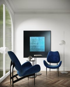 Contemporary, Minimalistic Painting, Blue abstract Painting. Amaneoo-88726