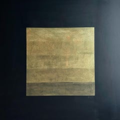 Contemporary, Minimalistic Painting, Gold abstract Painting. Amaneoo-98266