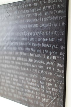 „Affirmation Notations“, Schwarzes Street Art-Gemälde, 2022