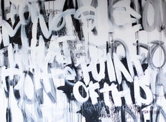 Black & White Abstract Art, Contemporary Street Art, Graffiti Art-With All I 