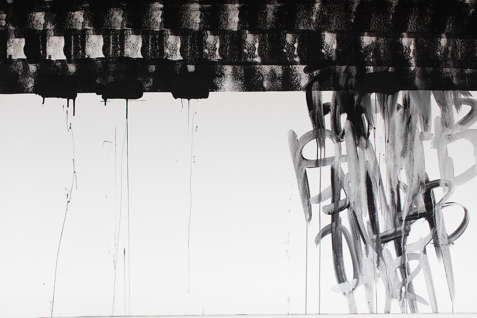 Contemporary Street Art, Black and White Abstract, Abstract Art-Forgive+Forget - Painting by Addison Jones