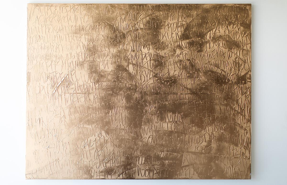 Cuadros Abstractos Dorados, Arte Moderno Dorado, Arte Abstracto-Grace 4024 en venta 12