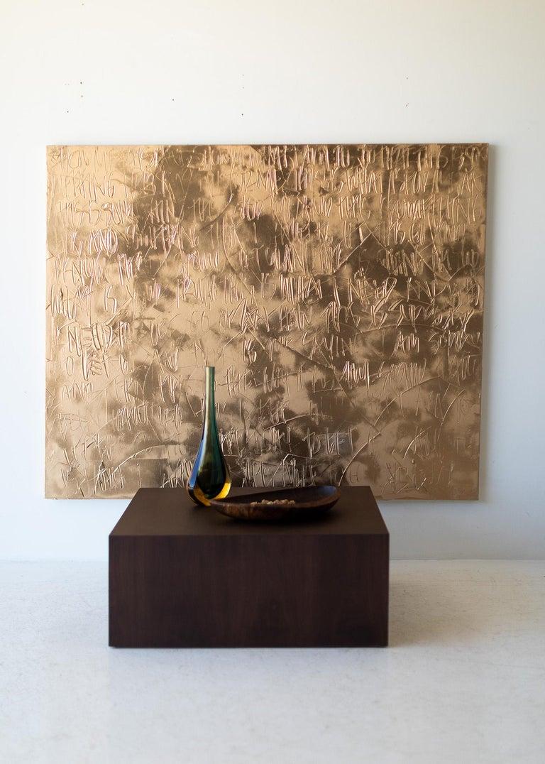 Cuadros Abstractos Dorados, Arte Moderno Dorado, Arte Abstracto-Grace 4024 - Painting de Addison Jones