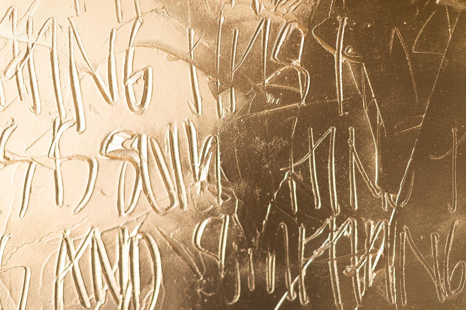 Grace 4021, arte da parete in oro, 2024 - Painting di Addison Jones