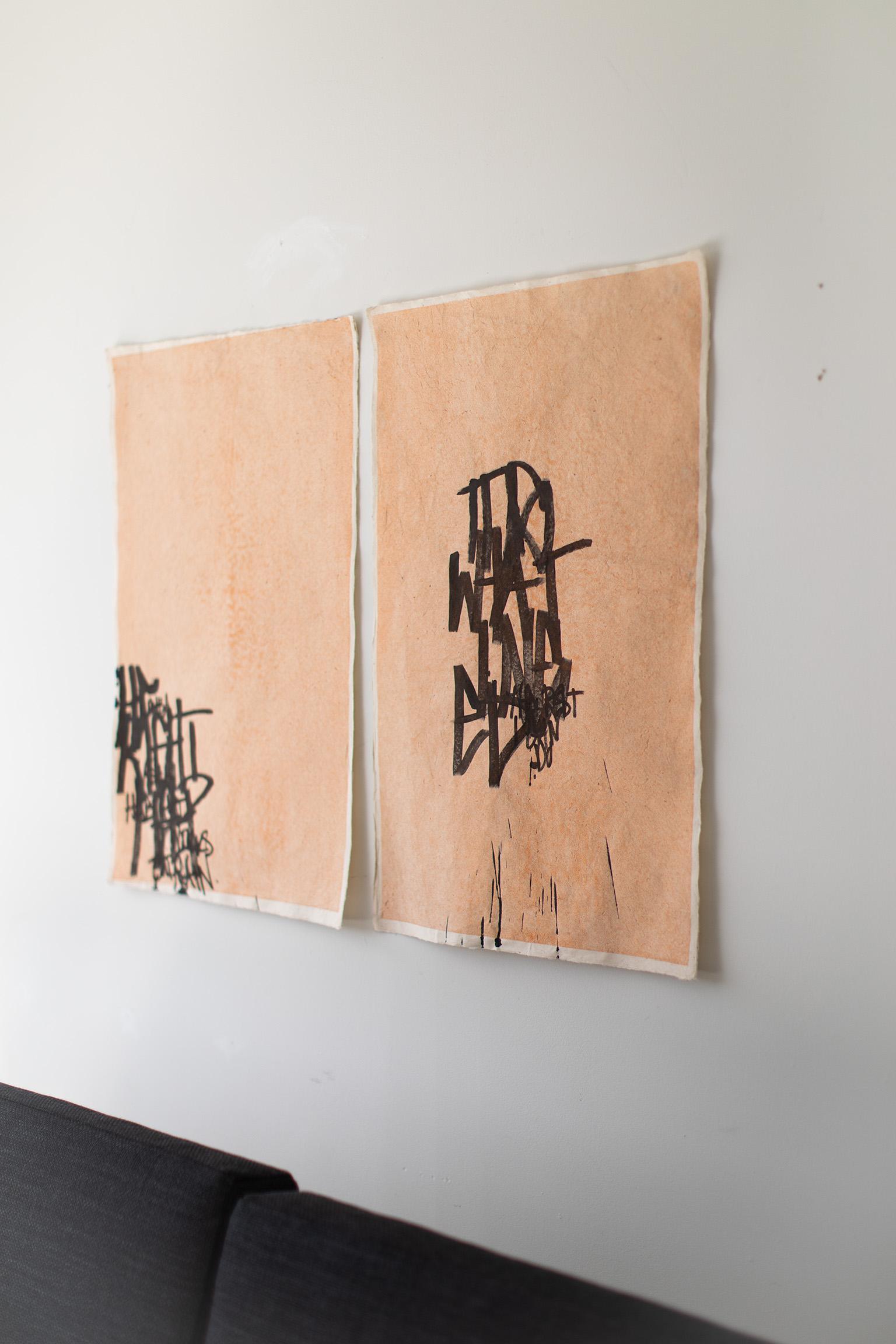 Graffiti Artwork, Arte contemporanea, Letter Art-No Looking Back Pair - Painting Contemporaneo di Addison Jones