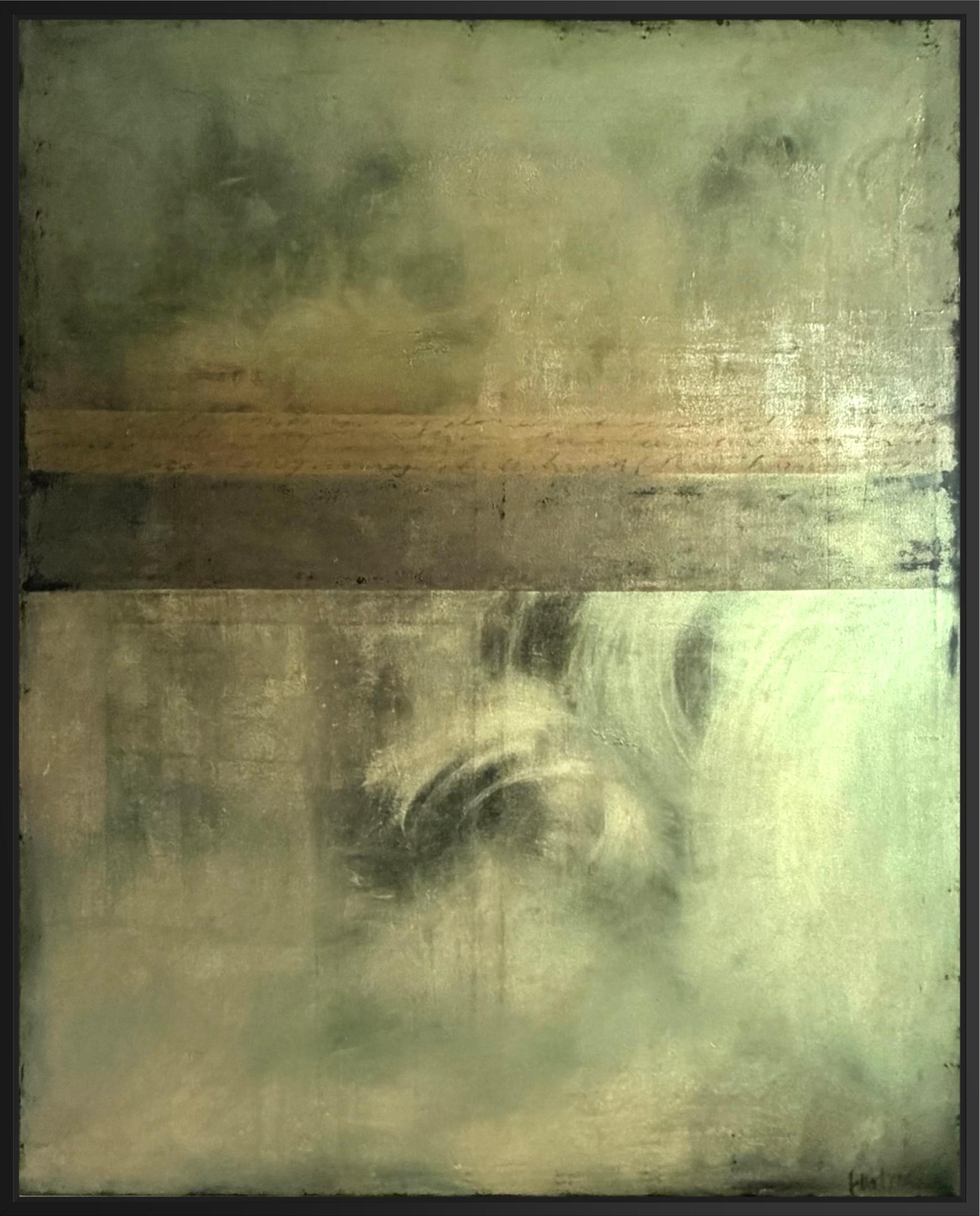 Green Abstract Painting, Sallam