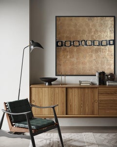 Pintura dorada moderna, Pintura en pan de oro, pintura abstracta, Trono Real