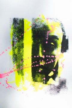Neon Pop Art, Portrait Artwork, Yellow Portrait Art-Antithesis Charm
