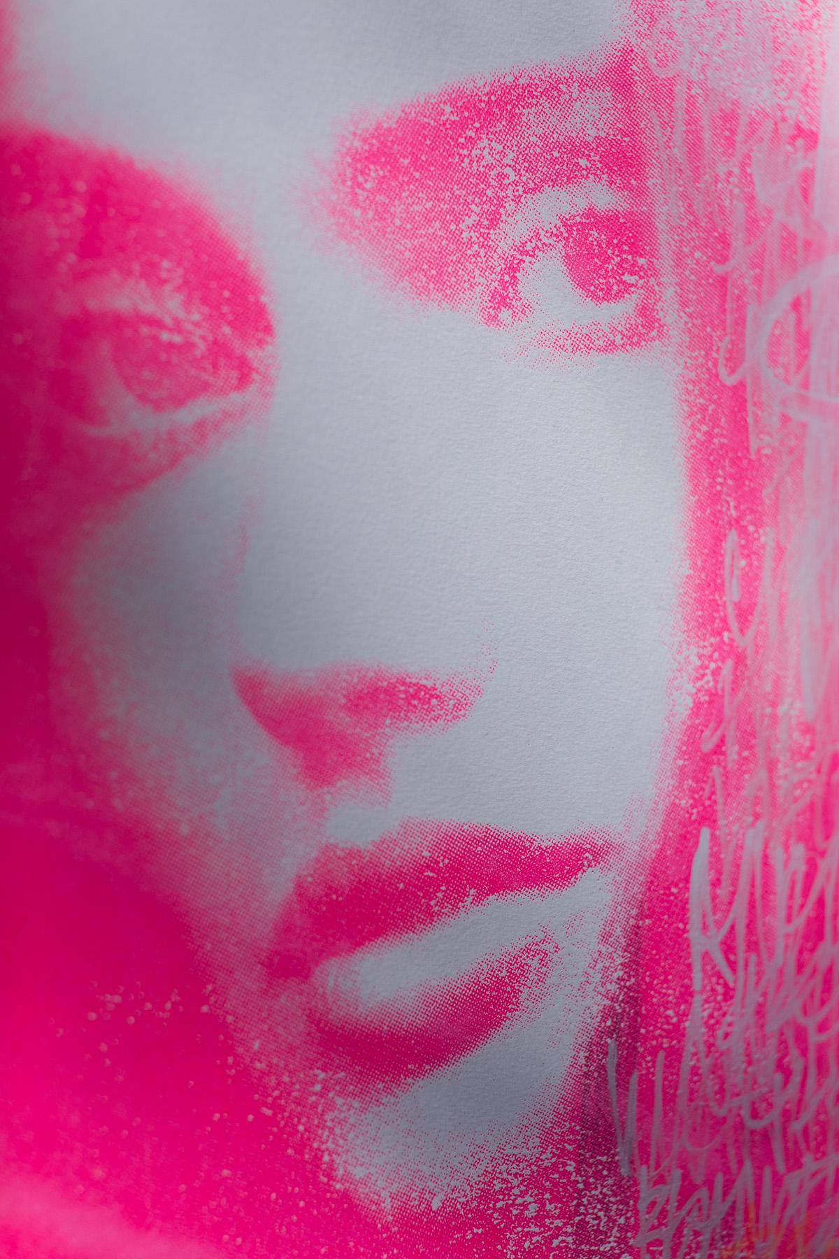 Pop Art, Pink Pop Art, Portrait Artwork-Sparkling Rosé For Sale 5