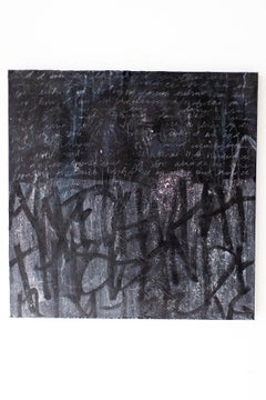 "Voix amplifiée", peinture graffiti, noir, 2022