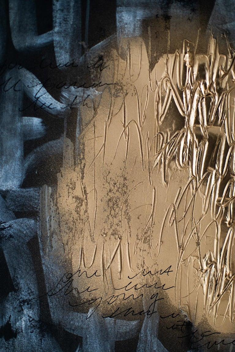 „To Each Is Own“, Abstraktes Kunstgemäldepaar aus Gold, 2022 im Angebot 2