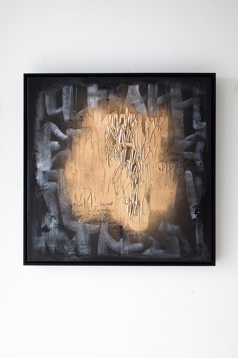 „To Each Is Own“, Abstraktes Kunstgemäldepaar aus Gold, 2022 im Angebot 1