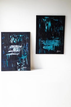 "Comprendere nuove profondità", Blue Mixed Media Art, 2020