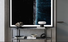 PLEXI PRINT Blue artwork, Blue abstract Earth's Edge contemporary artwork