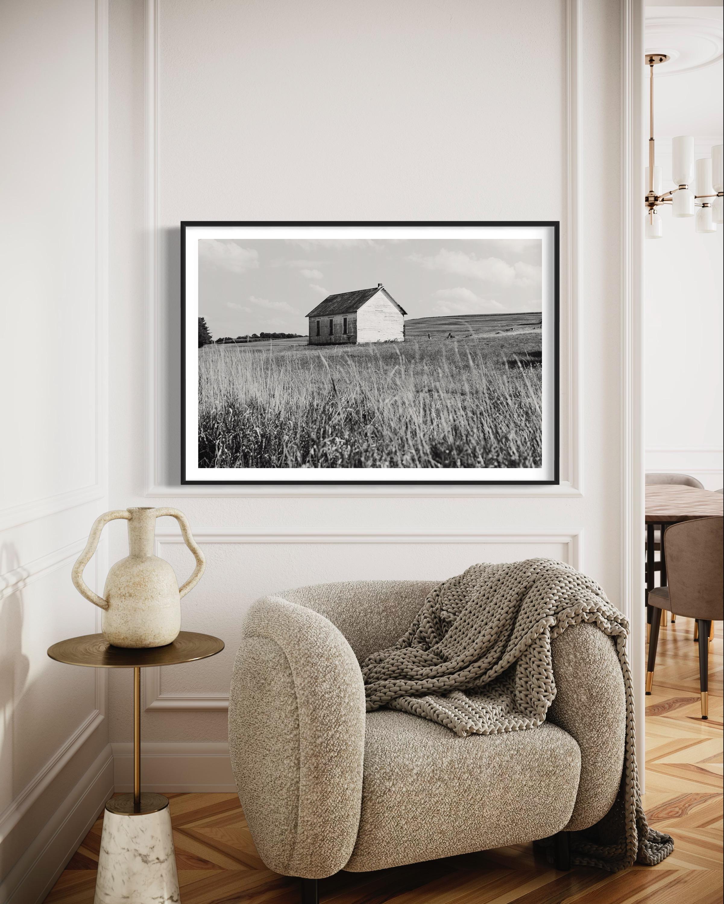 Black and White Photography, Barn Print, Landscape Print-Unrefined Harmony For Sale 1