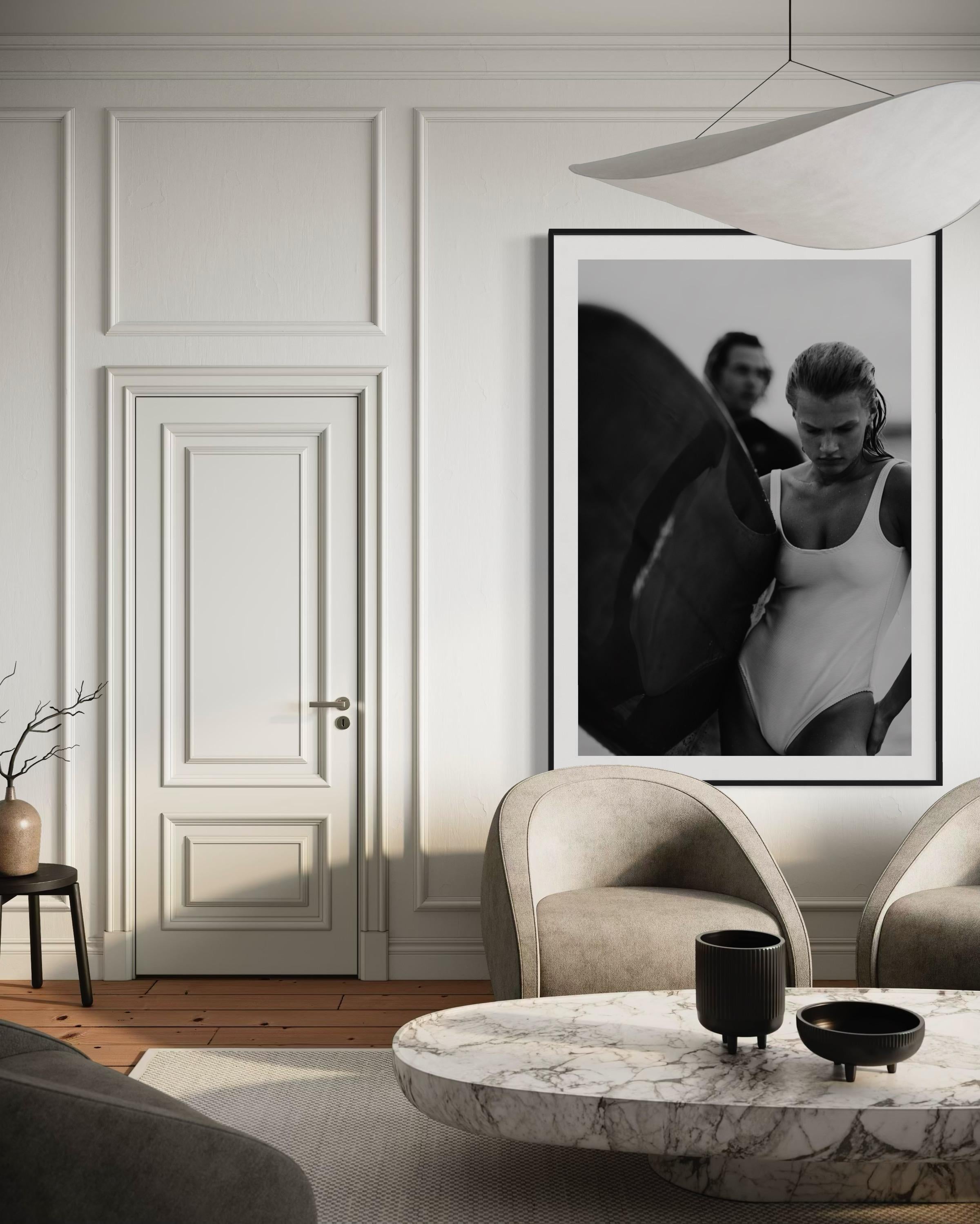 Schwarz-Weiß-Druck, Surffotografie, Moderne Kunst-Euphoria-Wandbilder im Angebot 2