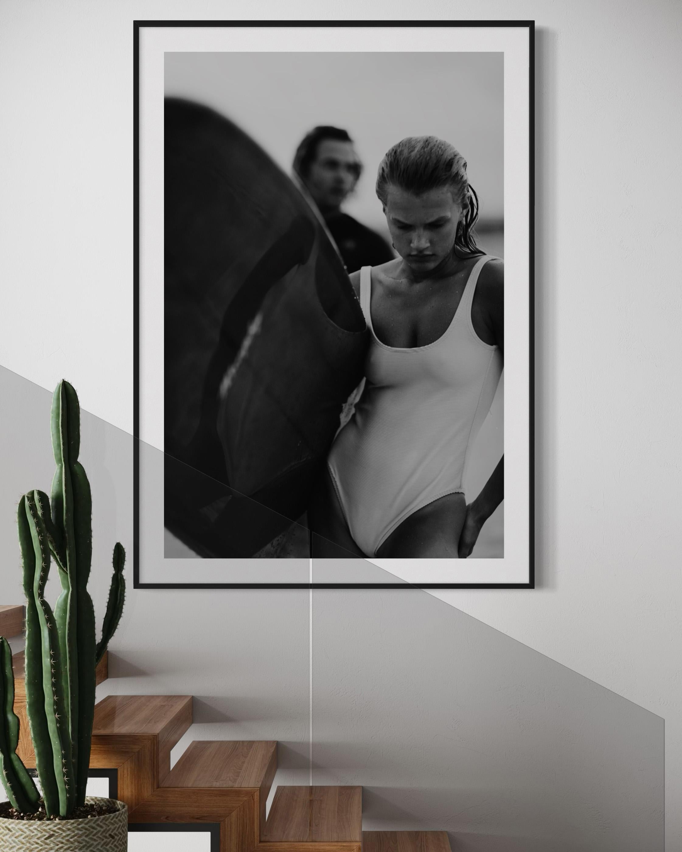 Schwarz-Weiß-Druck, Surffotografie, Moderne Kunst-Euphoria-Wandbilder im Angebot 3