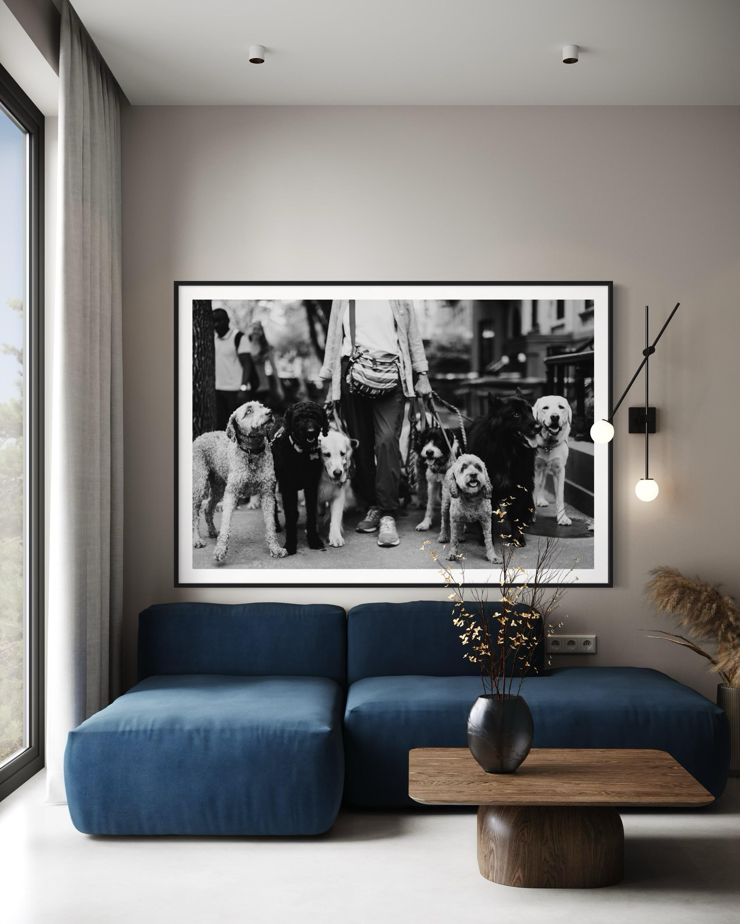 Limitierte Auflage, New Yorker Hunde Walker Fine Art Photography-The Dog Walker 911 im Angebot 1