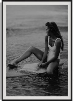 Photography For Sale, Black and White Prints, Surfer Photography-Riding Tide