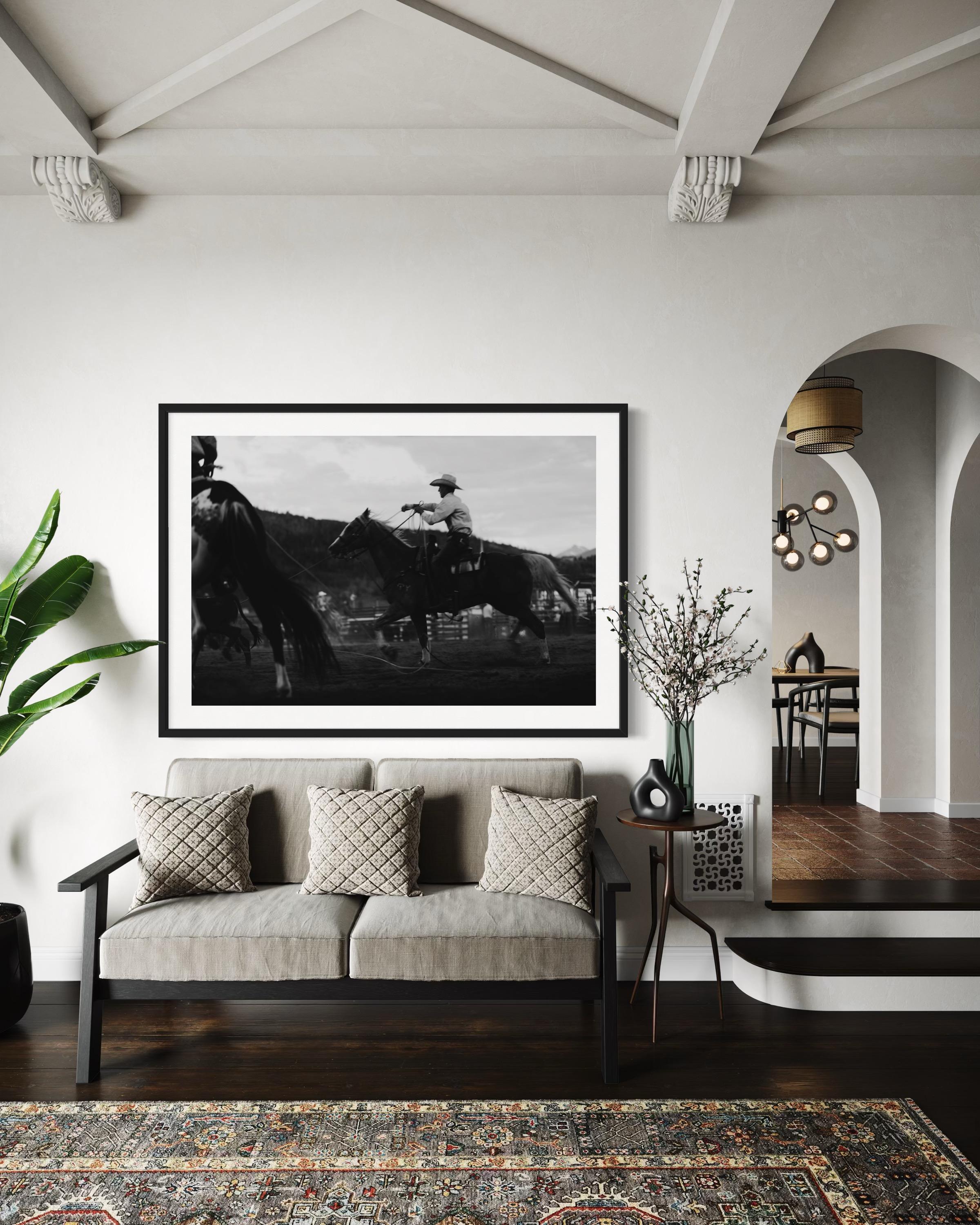 Photographie de rodéo, photographie en noir et blanc, photographie de chevaux-Gallant Gallup

