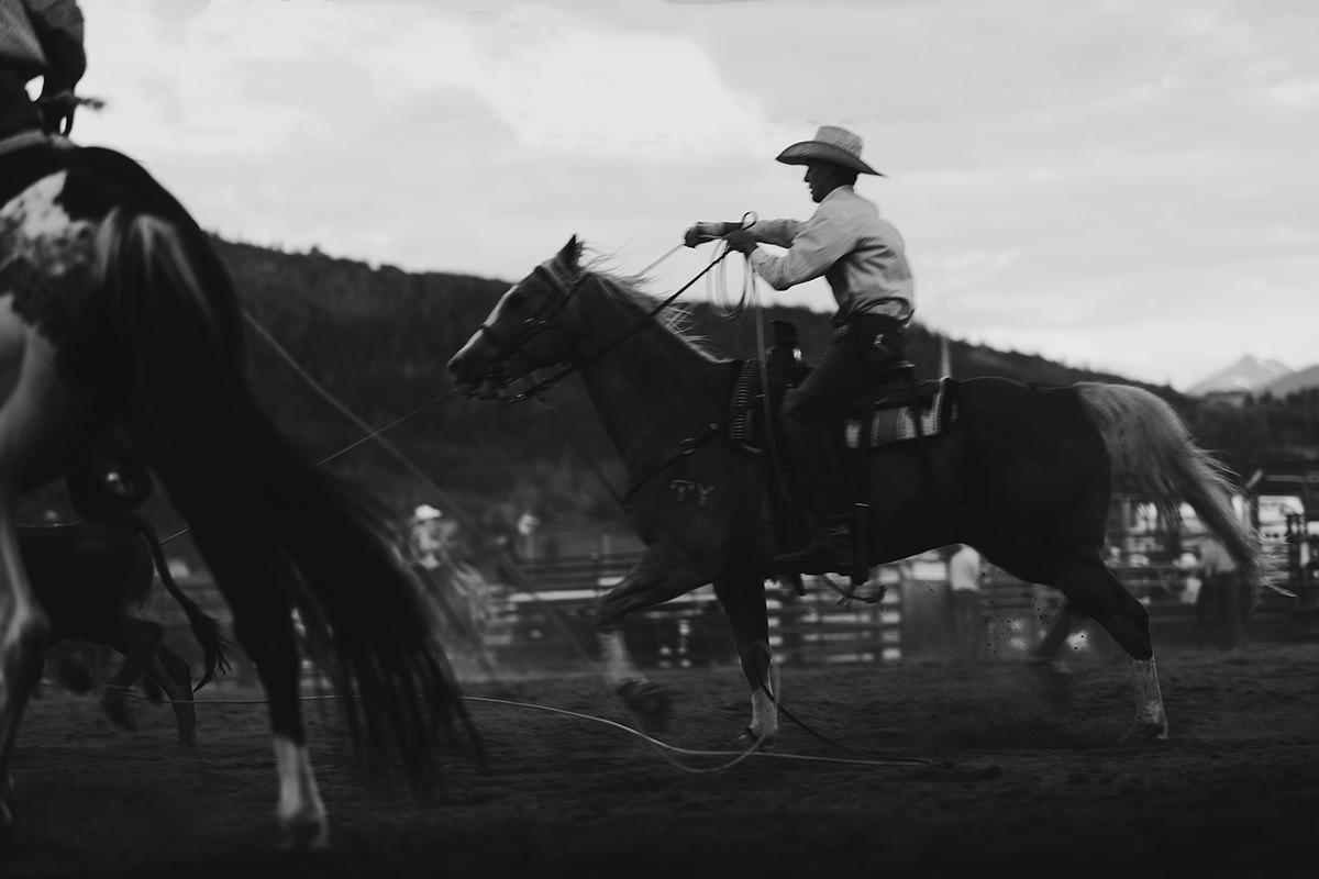 Photographie de rodéo, photographie en noir et blanc, photographie de chevaux-Gallant Gallup