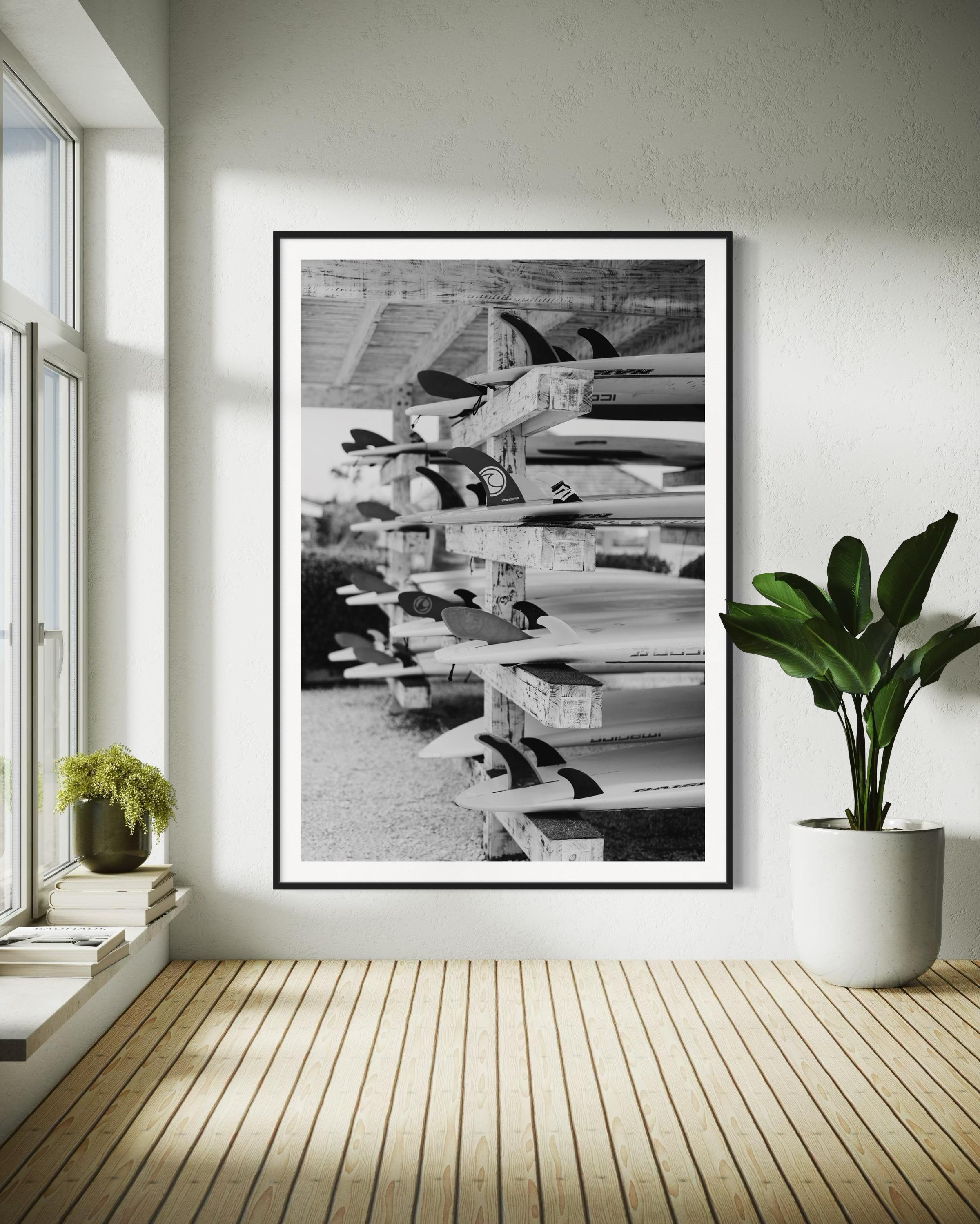 Surfboard-Fotografie, Strandkunst, Coastal-Wandschmuck-Kaffeebrenner (Zeitgenössisch), Photograph, von Addison Jones