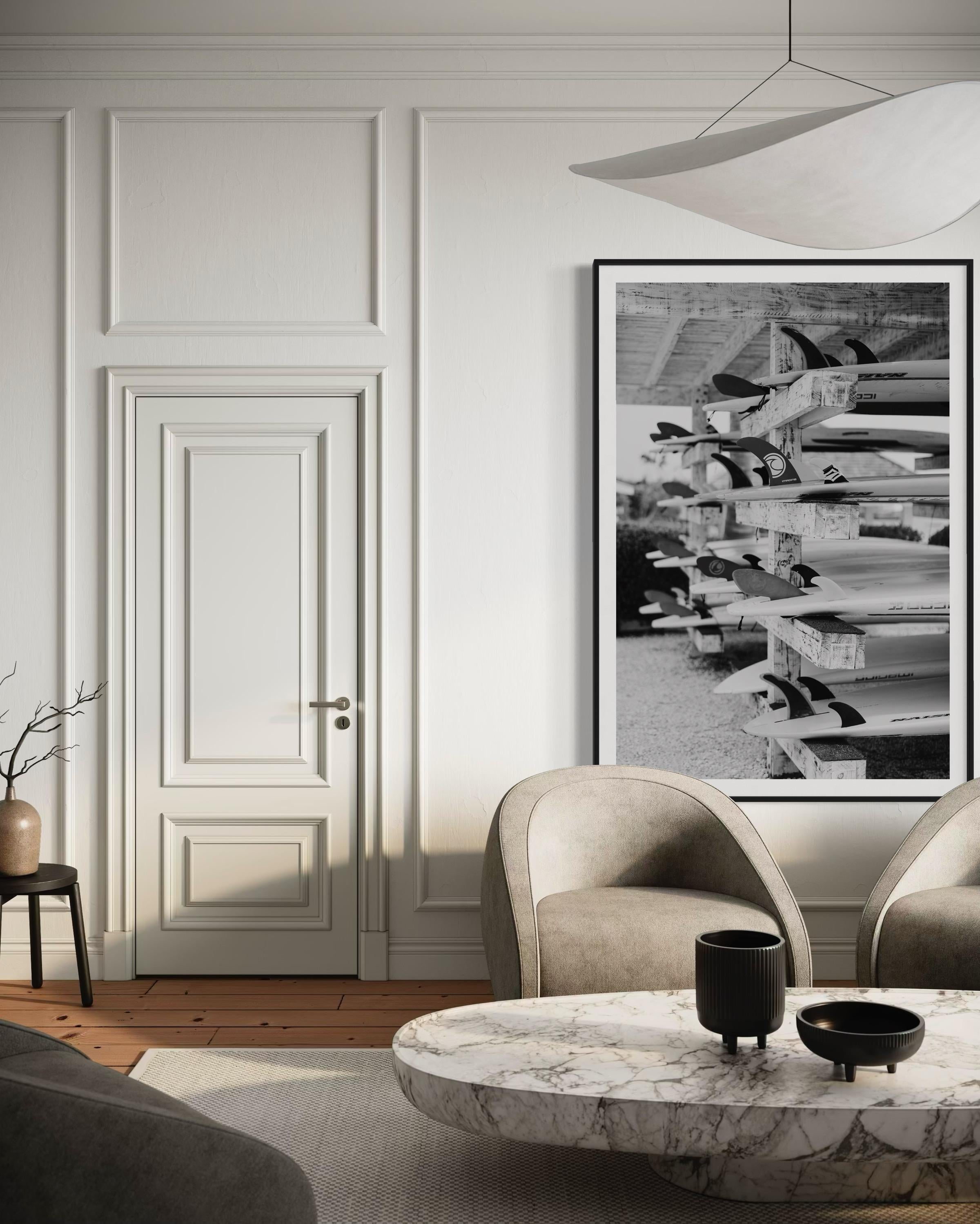 Surfboard-Fotografie, Strandkunst, Coastal-Wandschmuck-Kaffeebrenner

ÜBER DIESES STÜCK: 
